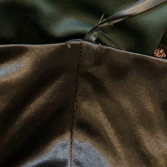 One Shoulder Stretch Satin Gown with Cutout - Picture 5 of 8